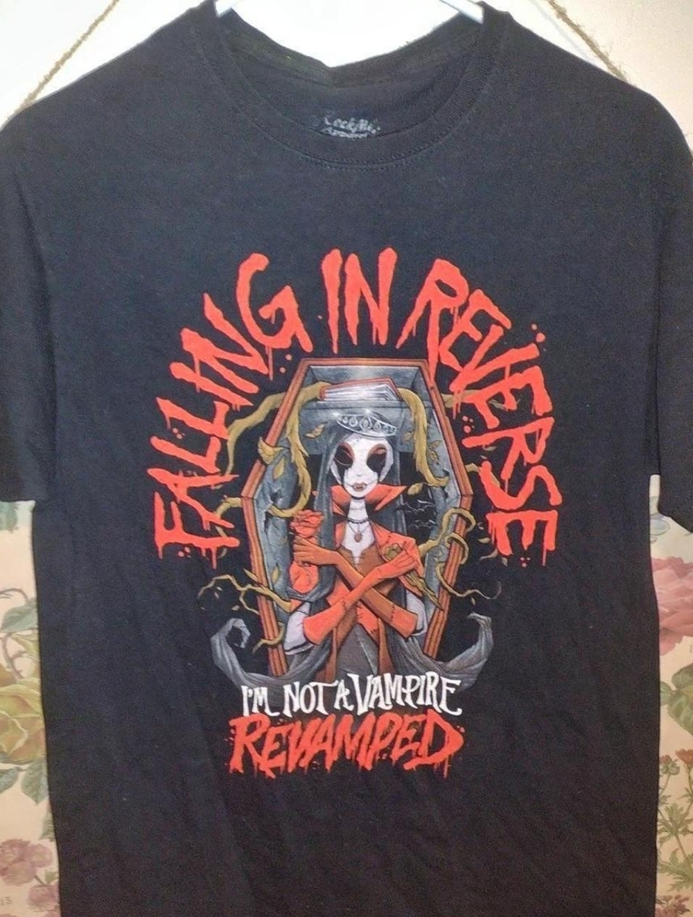 Falling In Reverse "I'm Not A Vampire Revamped" Black Graphic Tee